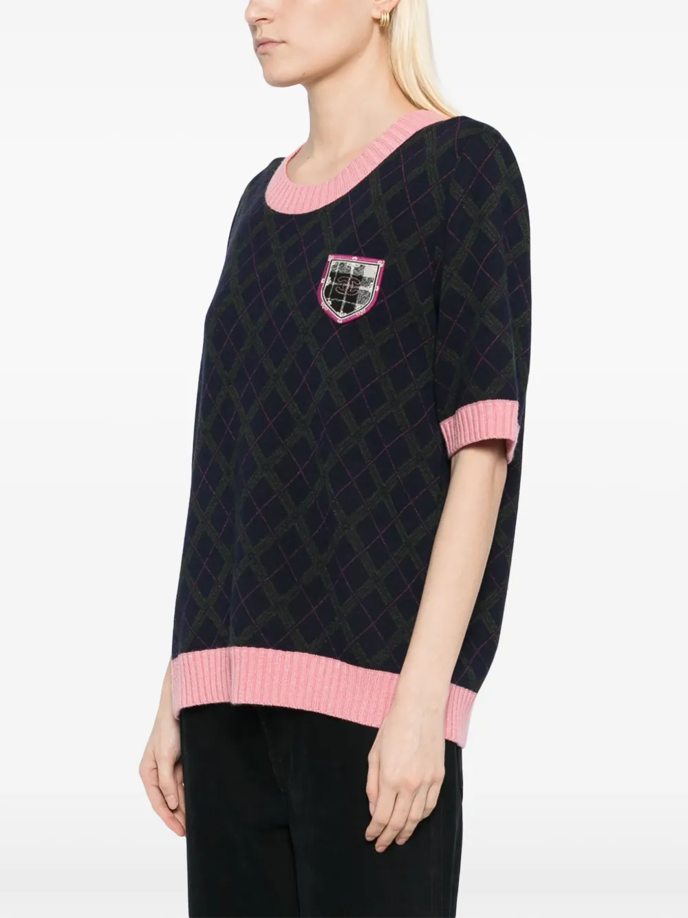 Pre-owned Chanel 2013-2014 Short-sleeved Jumper In Blue