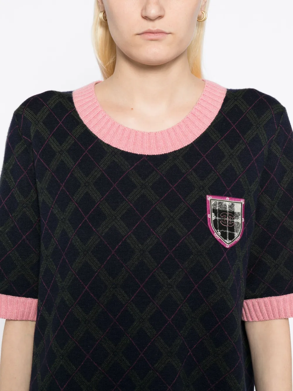Pre-owned Chanel 2013-2014 Short-sleeved Jumper In Blue
