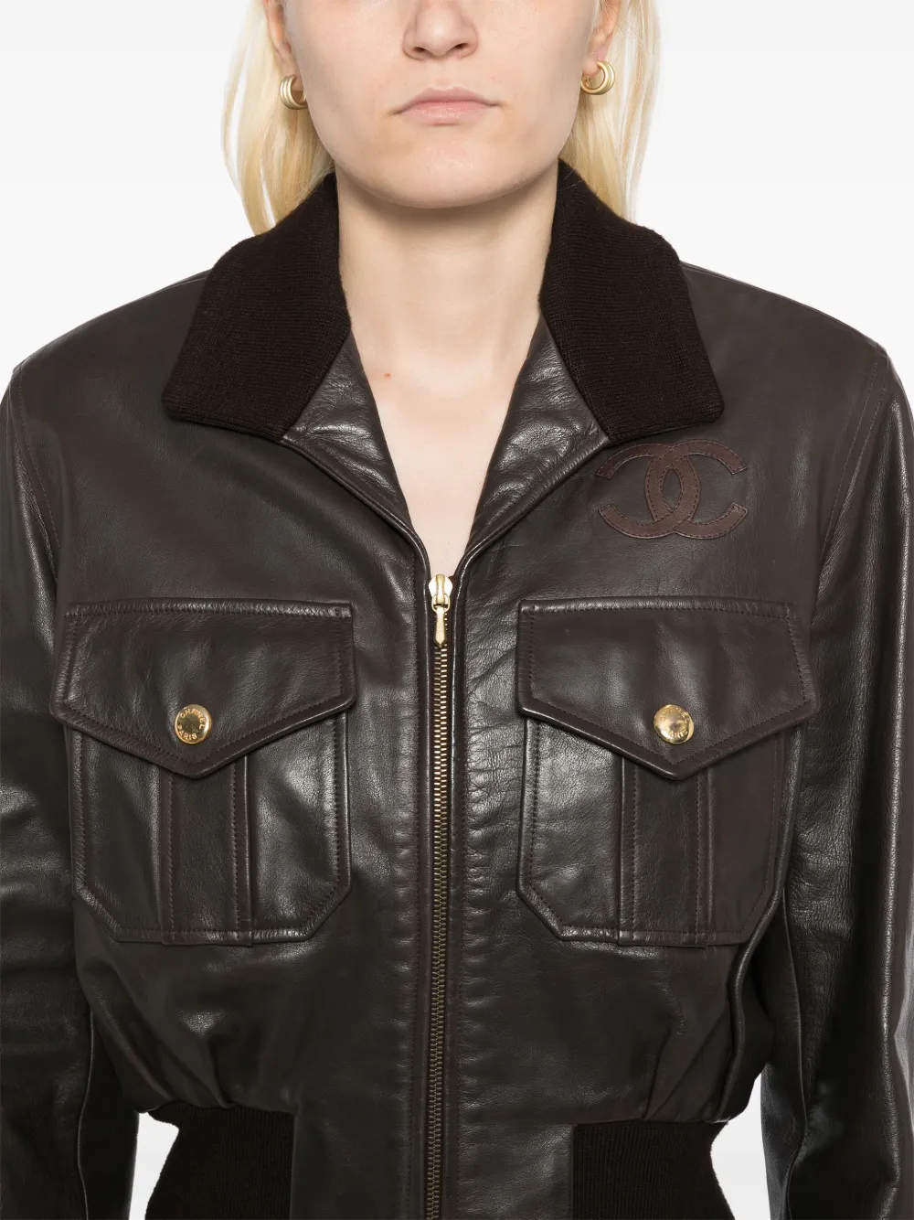 CHANEL Pre-Owned 1990-2000s ジップ ジャケット | ブラウン CHANEL Pre-Owned 1990-2000s ジップ ジャケット | ブラウン
