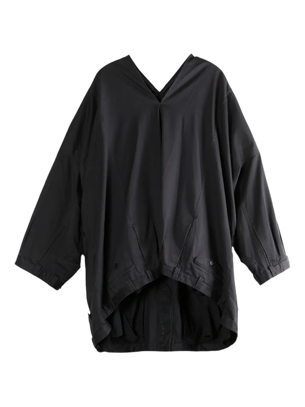 v-neck gathered mini dress