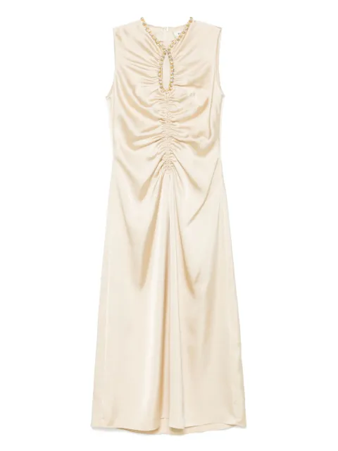 SANDRO vestido midi con detalles de strass