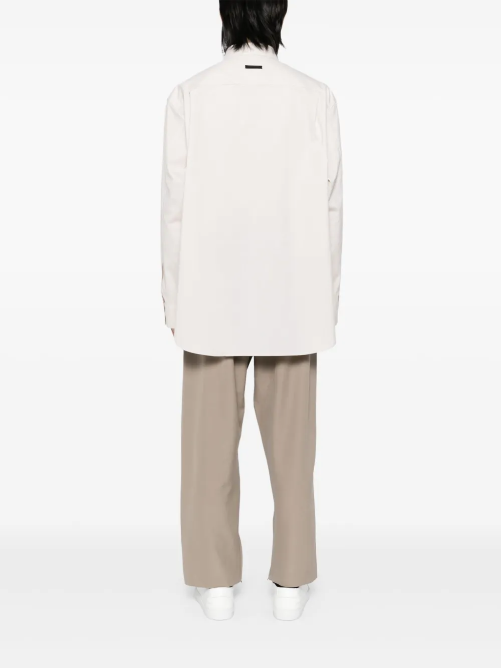 Shop Fear Of God Long-sleeved Shirt In ニュートラル
