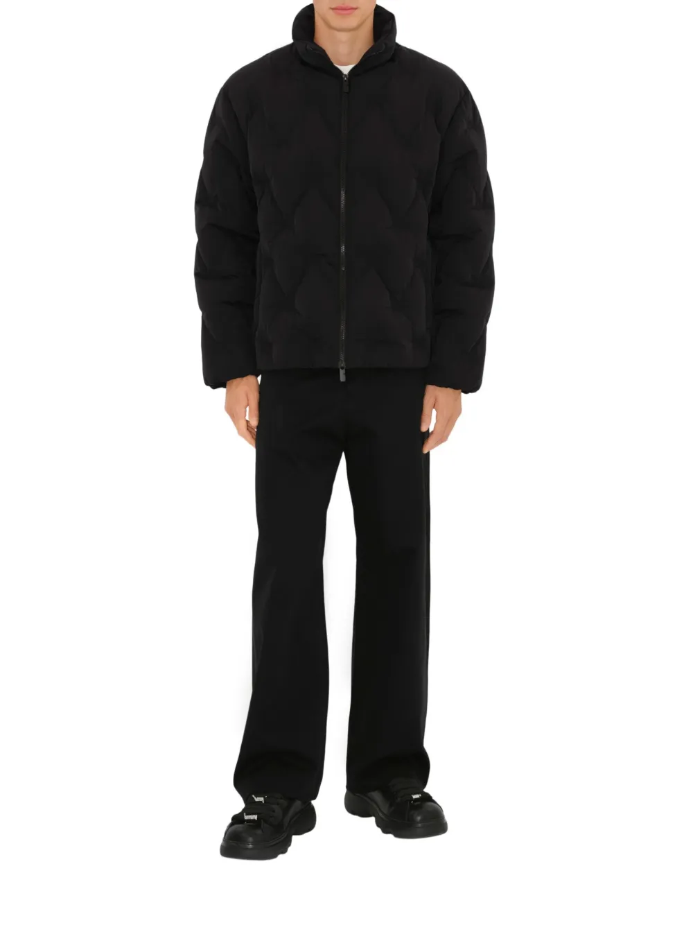 Burberry Ekd Nylon Padded Jacket In ブラック