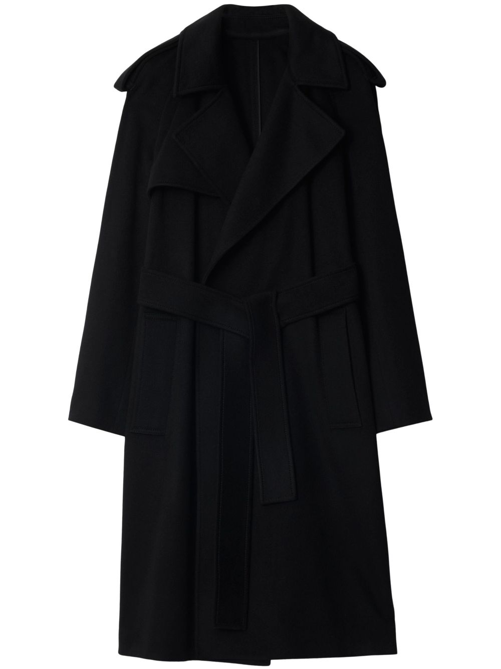 Burberry cashmere wrap coat - Black