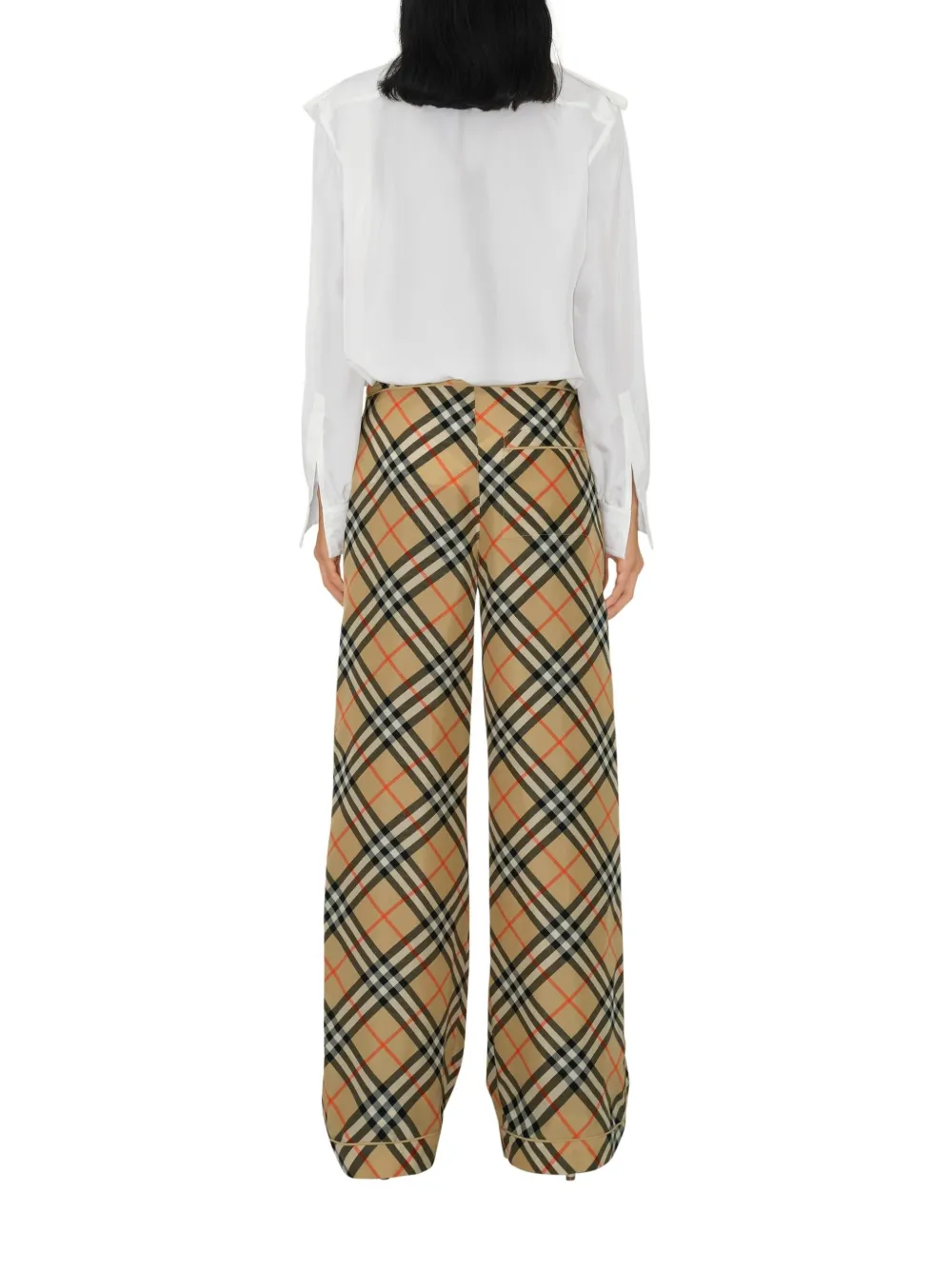 Burberry Nova Check Silk Pyjama Trousers In ニュートラル