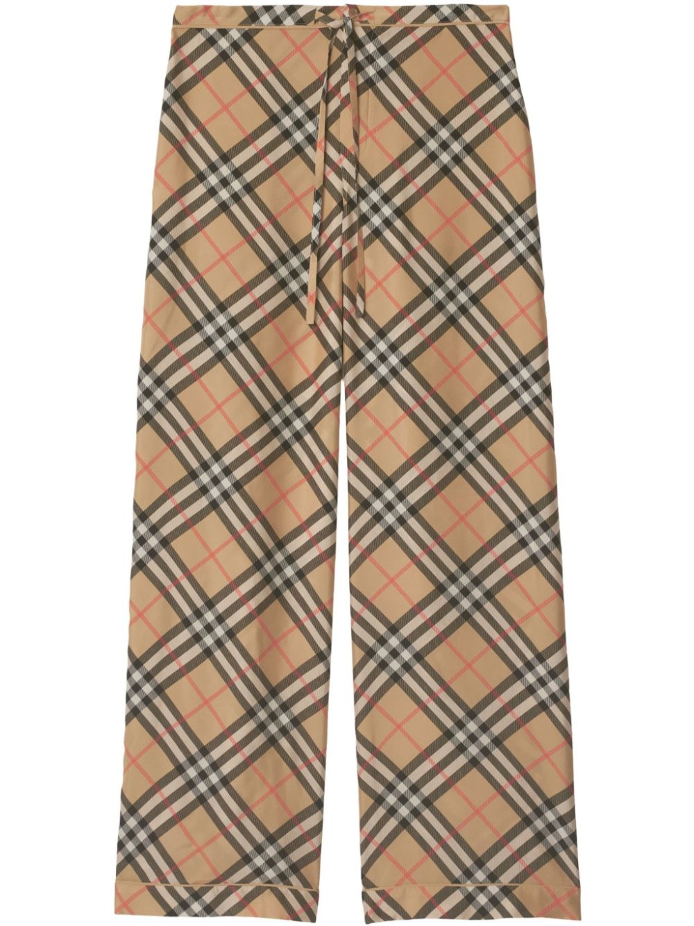 checked pajama trousers