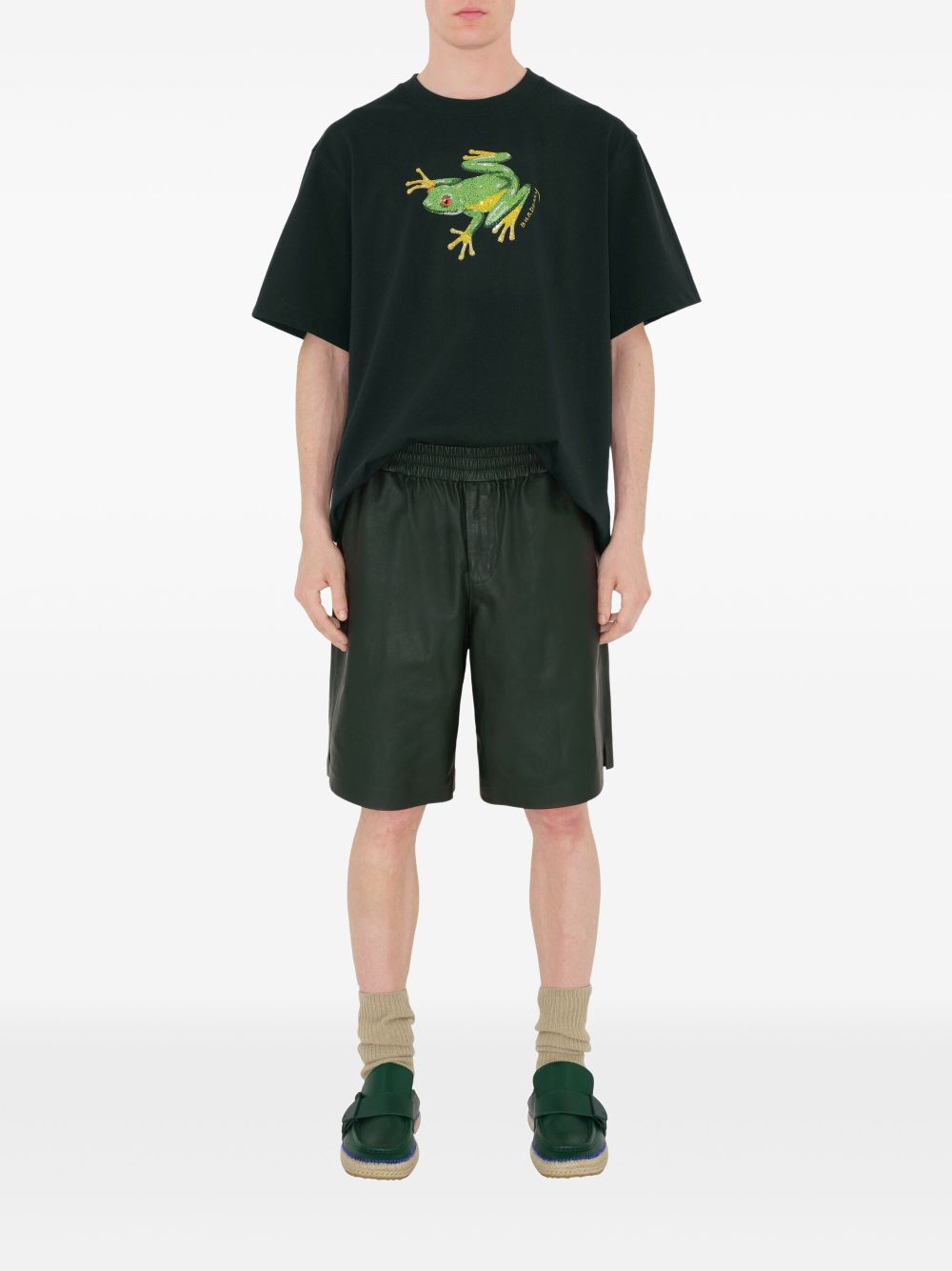 Burberry Crystal Frog cotton T-shirt - Groen