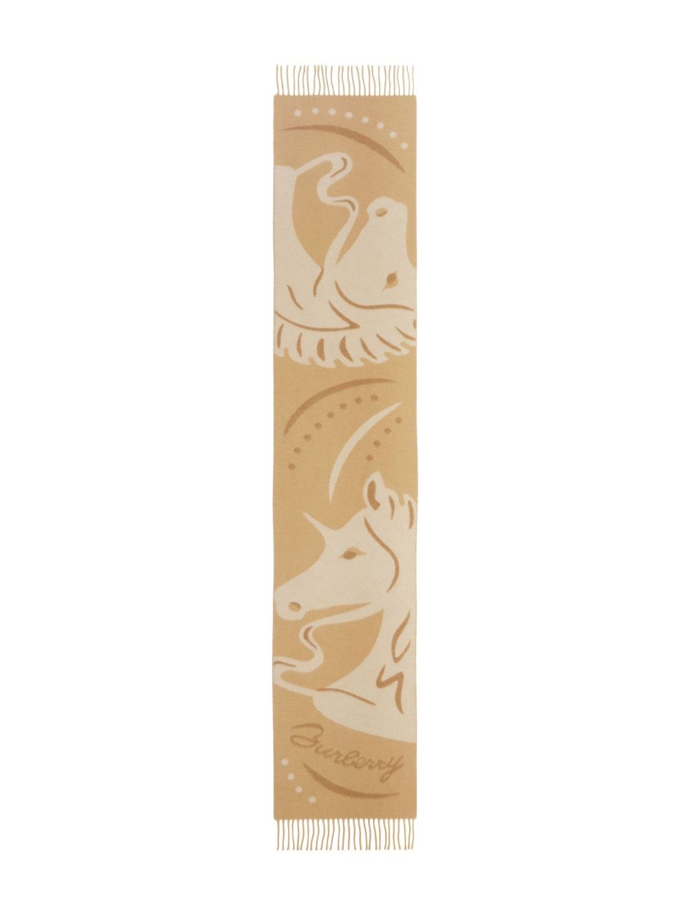 Burberry Mirrored Horse-jacquard scarf - Beige