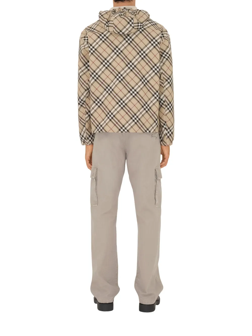 Burberry Men Embroidered Polyester Reversible Jacket In Neutrals
