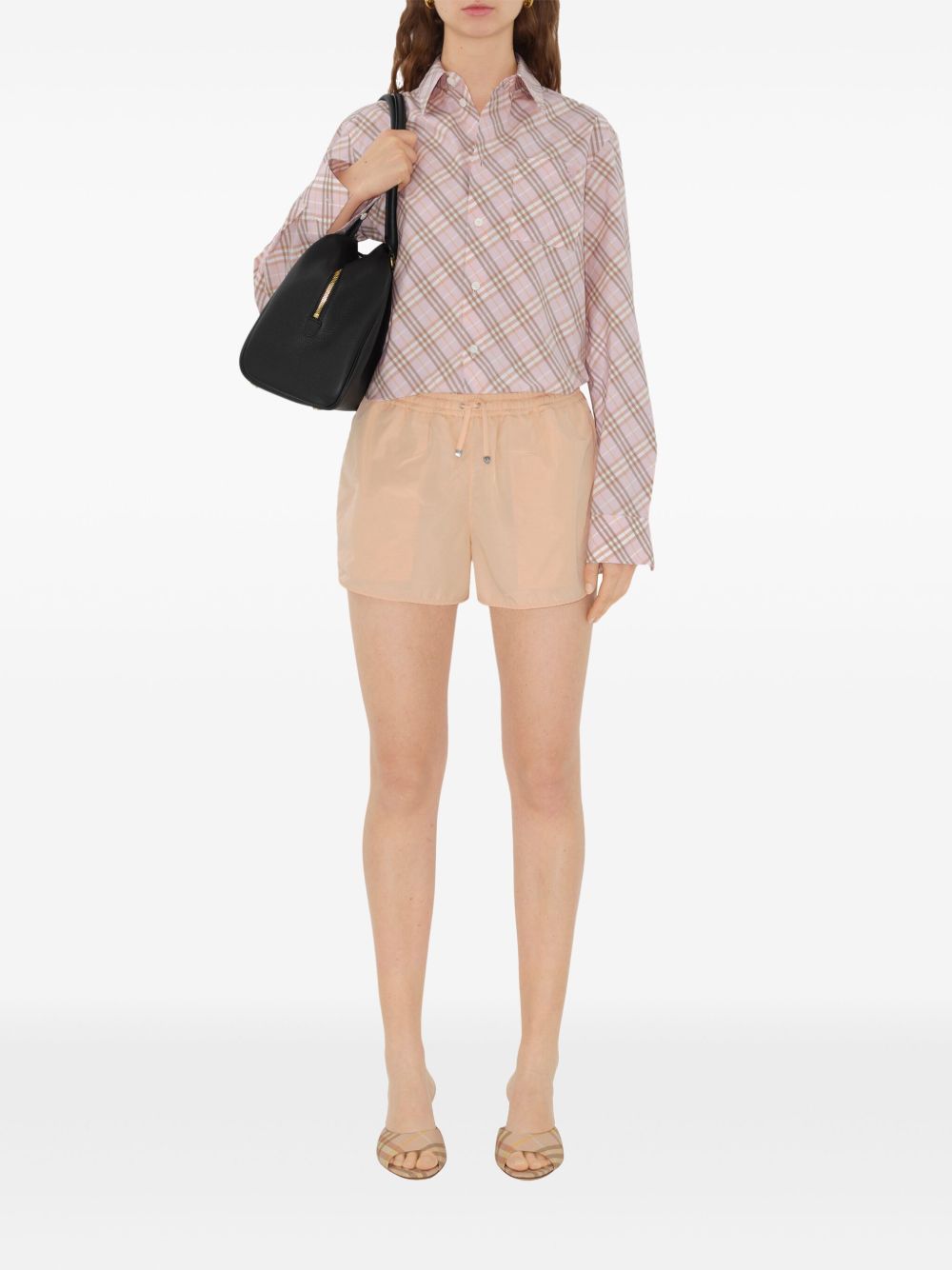 Burberry logo-plaque shorts - Beige