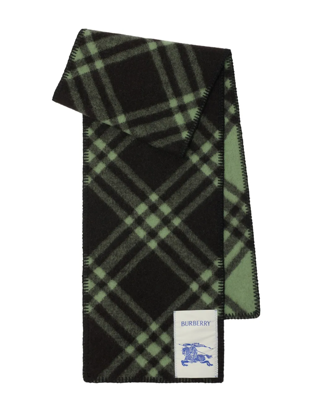 Burberry Geruite sjaal Groen