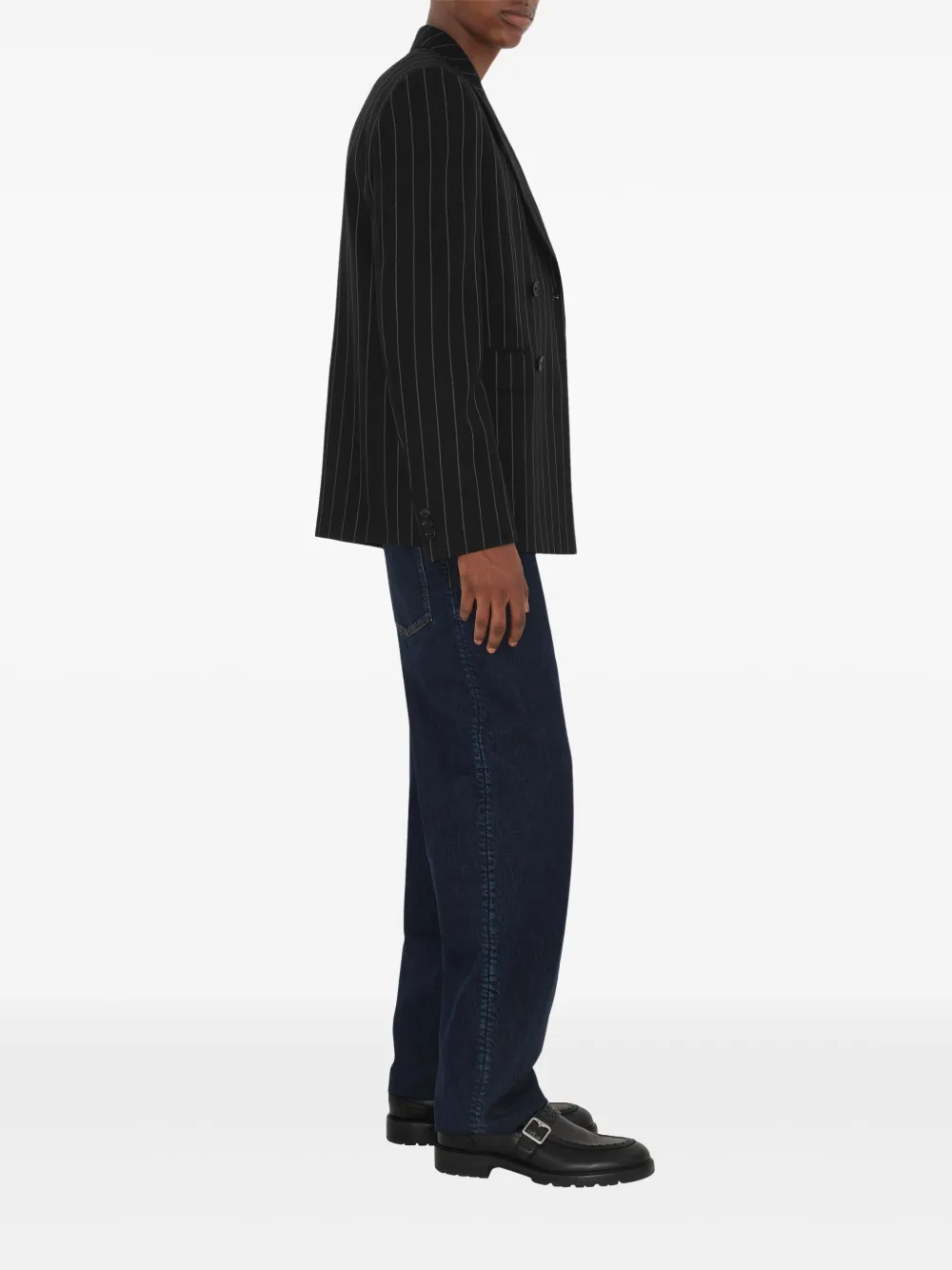 Burberry Wollen blazer met krijtstreep Zwart