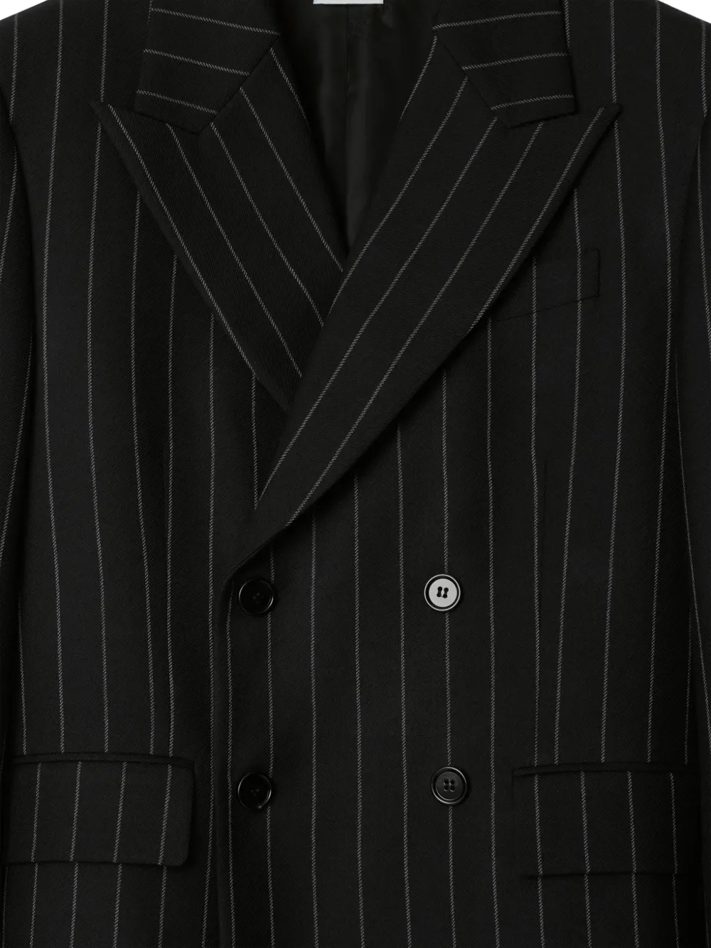 Burberry Wollen blazer met krijtstreep Zwart