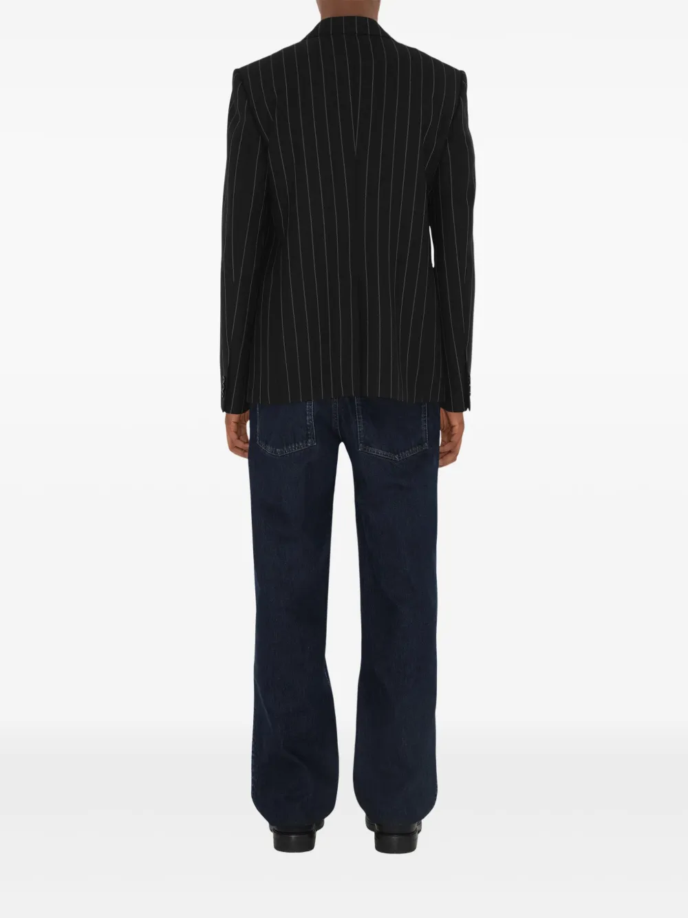 Burberry Wollen blazer met krijtstreep Zwart