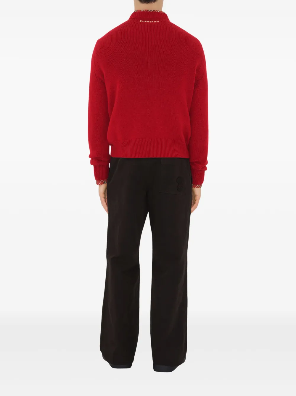 Burberry Trui met logo-intarsia Rood