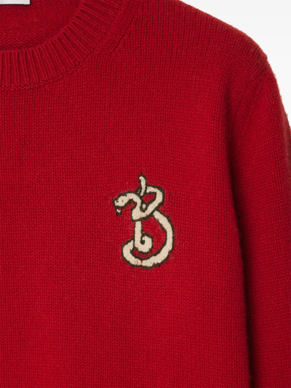 Burberry Trui met logo-intarsia Rood