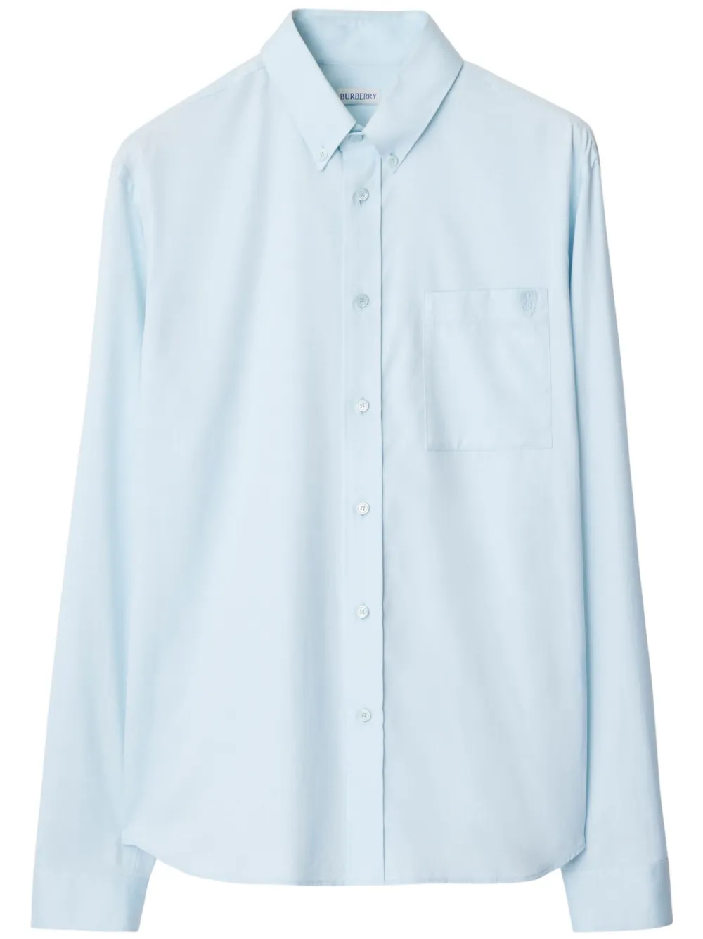 Burberry embroidered-logo shirt | Blue | Image 1