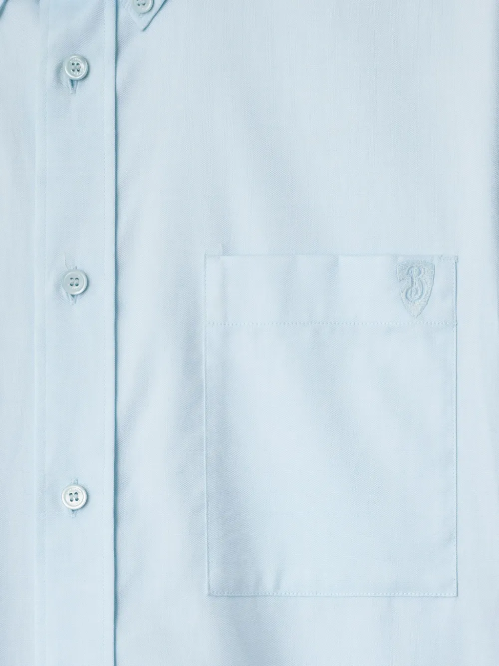 Burberry Overhemd met geborduurd logo Blauw