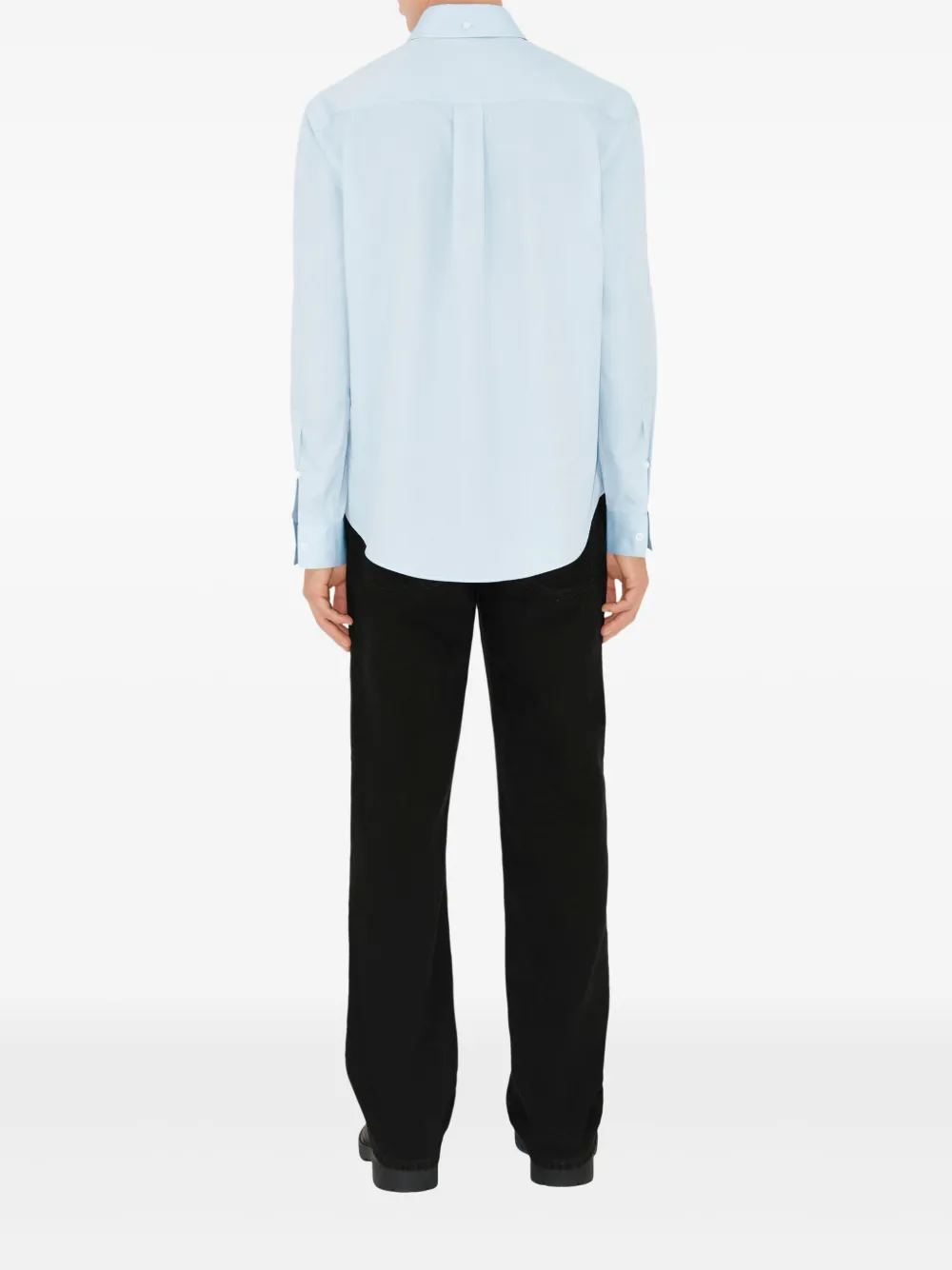 Burberry Overhemd met geborduurd logo Blauw