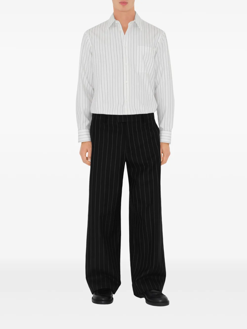 Burberry Broek met krijtstreep Zwart