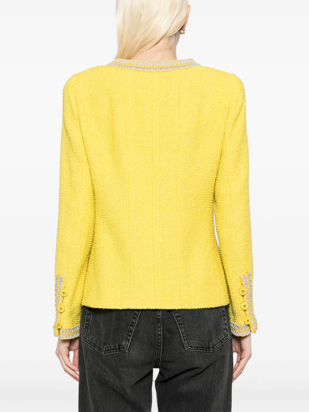 Pre-owned Chanel 1994 Button Fastening Jacket In Yellow