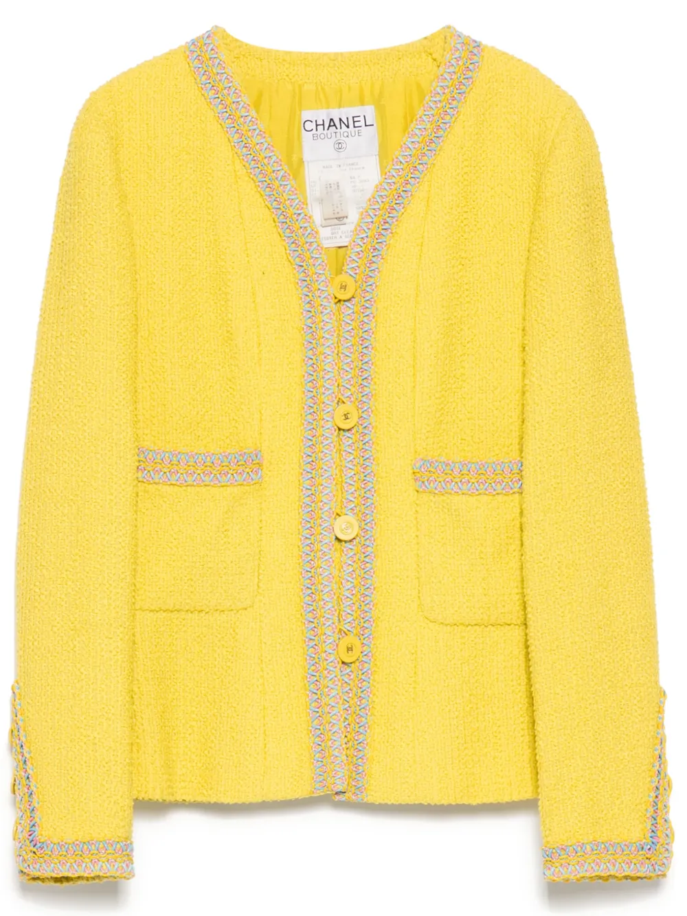 CHANEL Pre-Owned 1994 button fastening jacket | Yellow | Image 1