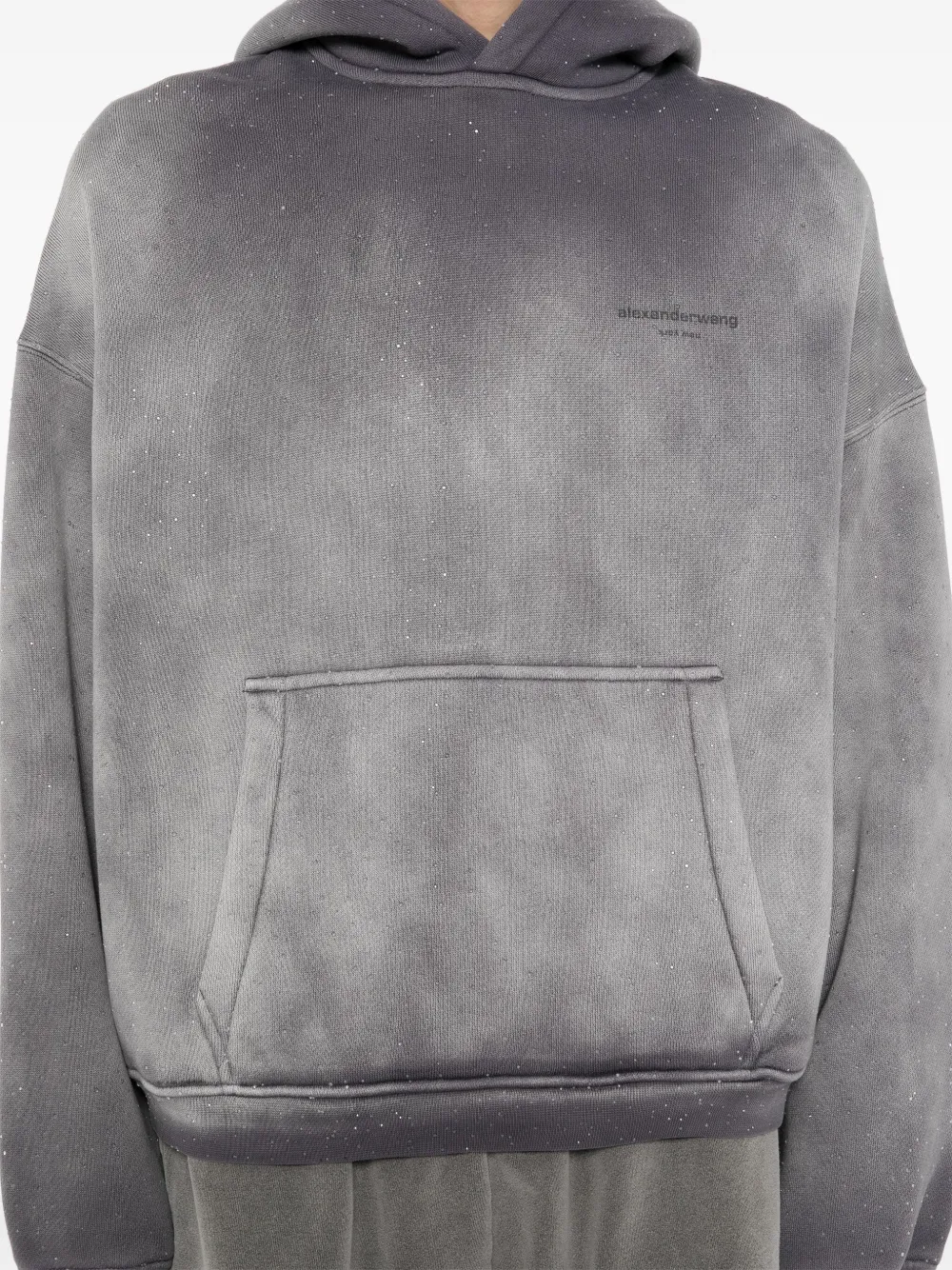 Alexander Wang Hoodie verfraaid met kristallen Grijs