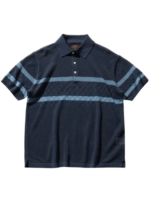 BEAMS PLUS Mesh Stripe polo衫