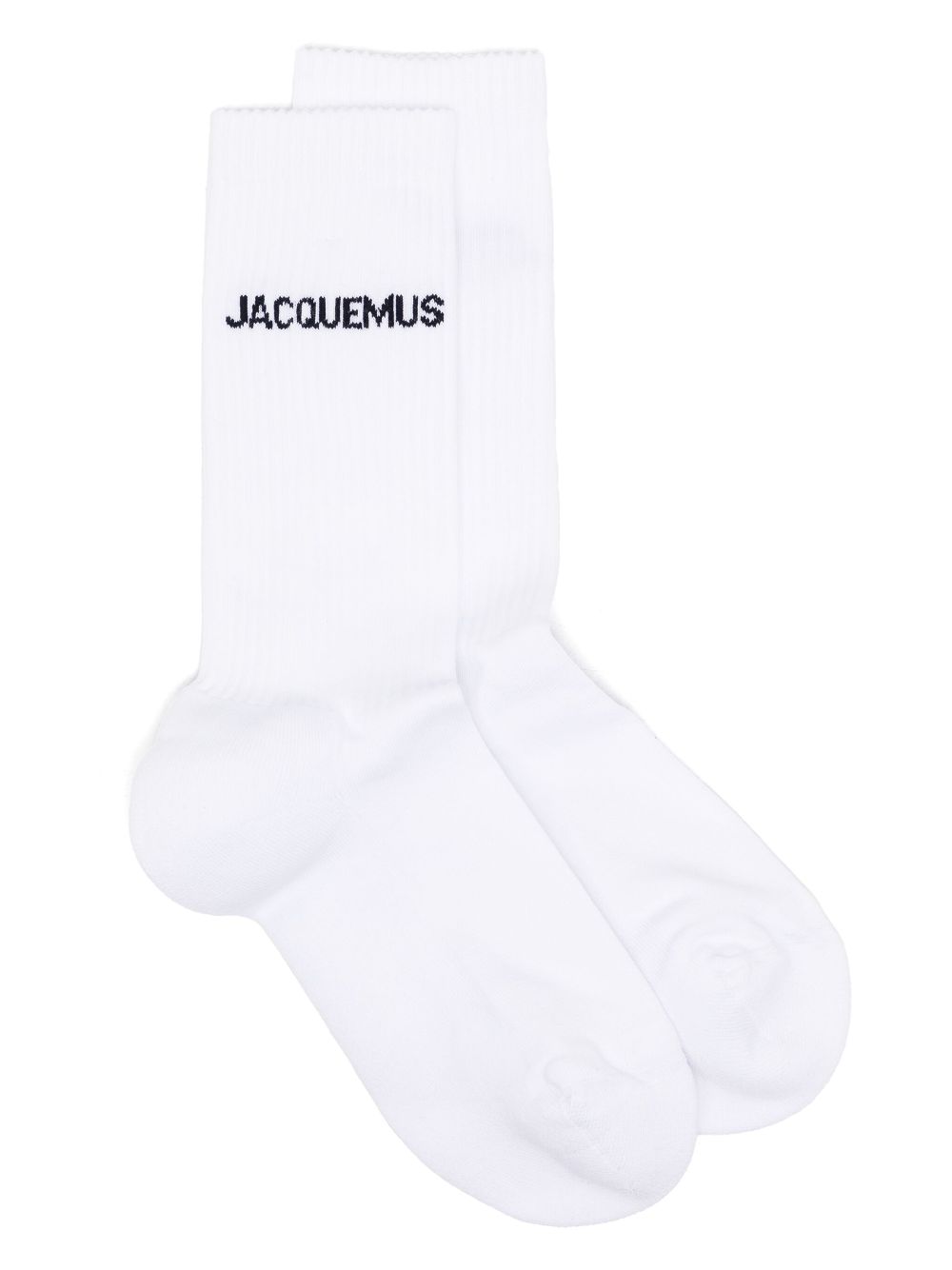 Jacquemus Les Chaussettes logo-intarsia socks - White