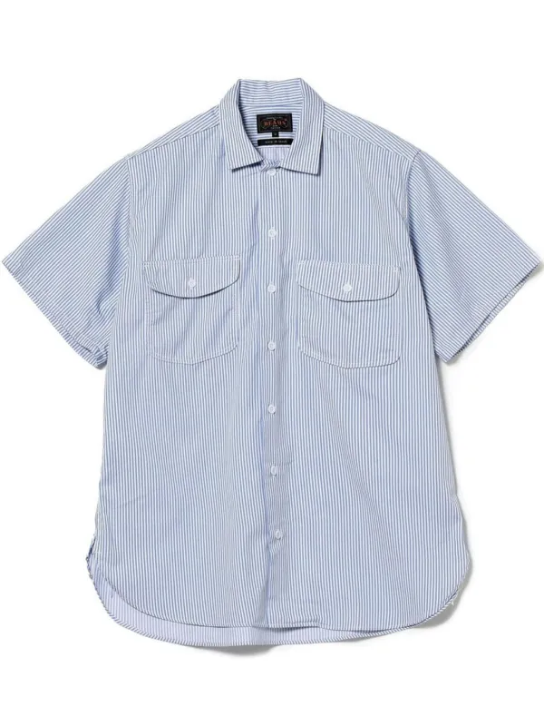 BEAMS PLUS ストライプ シャツ | ブルー | FARFETCH JP