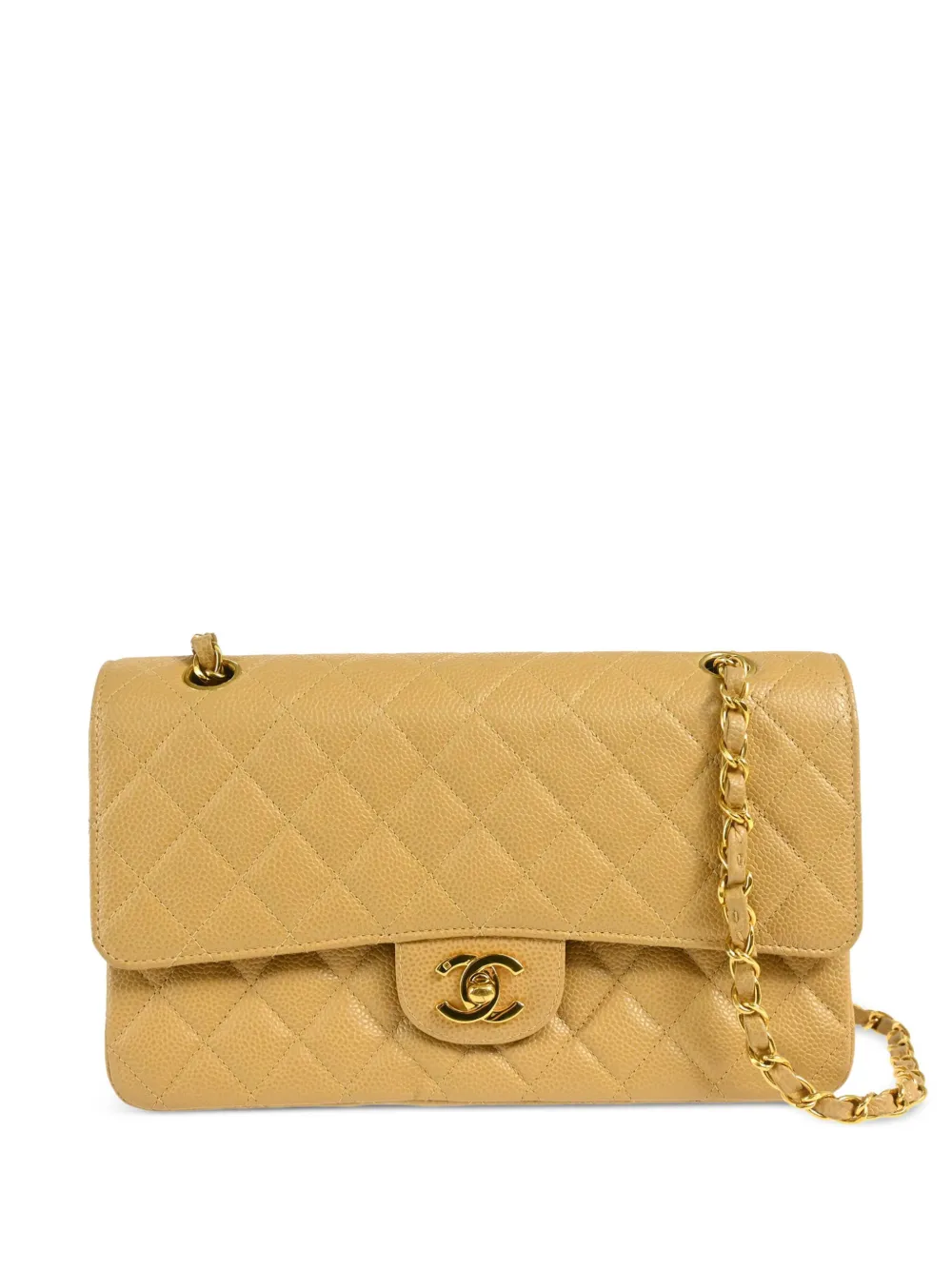 CHANEL Pre-Owned 2000s ダブルフラップ ショルダーバッグ M - ニュートラル CHANEL Pre-Owned 2000s ダブルフラップ ショルダーバッグ M - ニュートラル