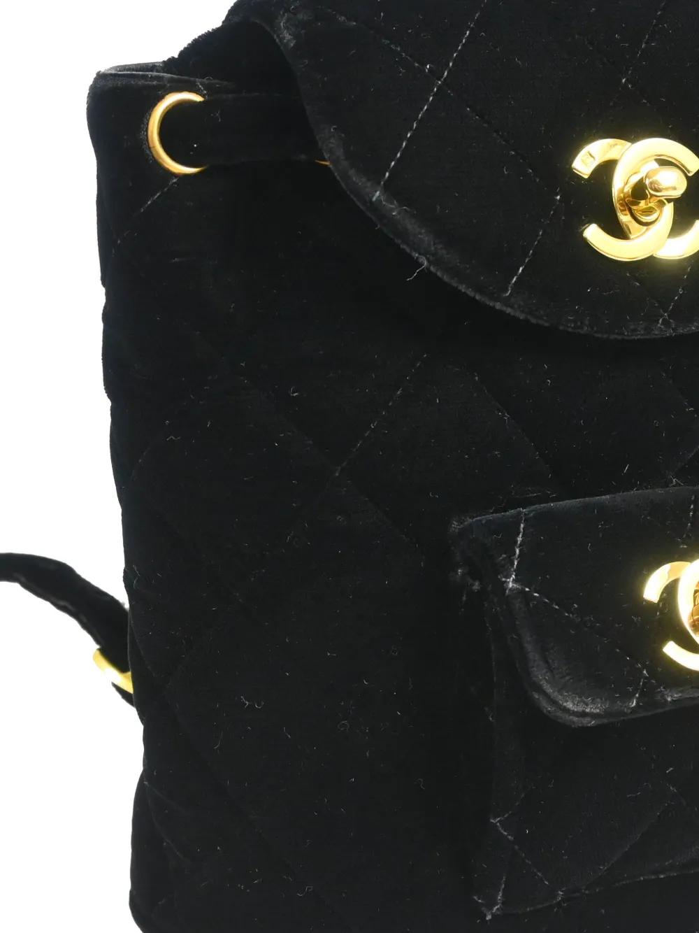 Pre-owned Chanel 1995 Small Duma Backpack In Black