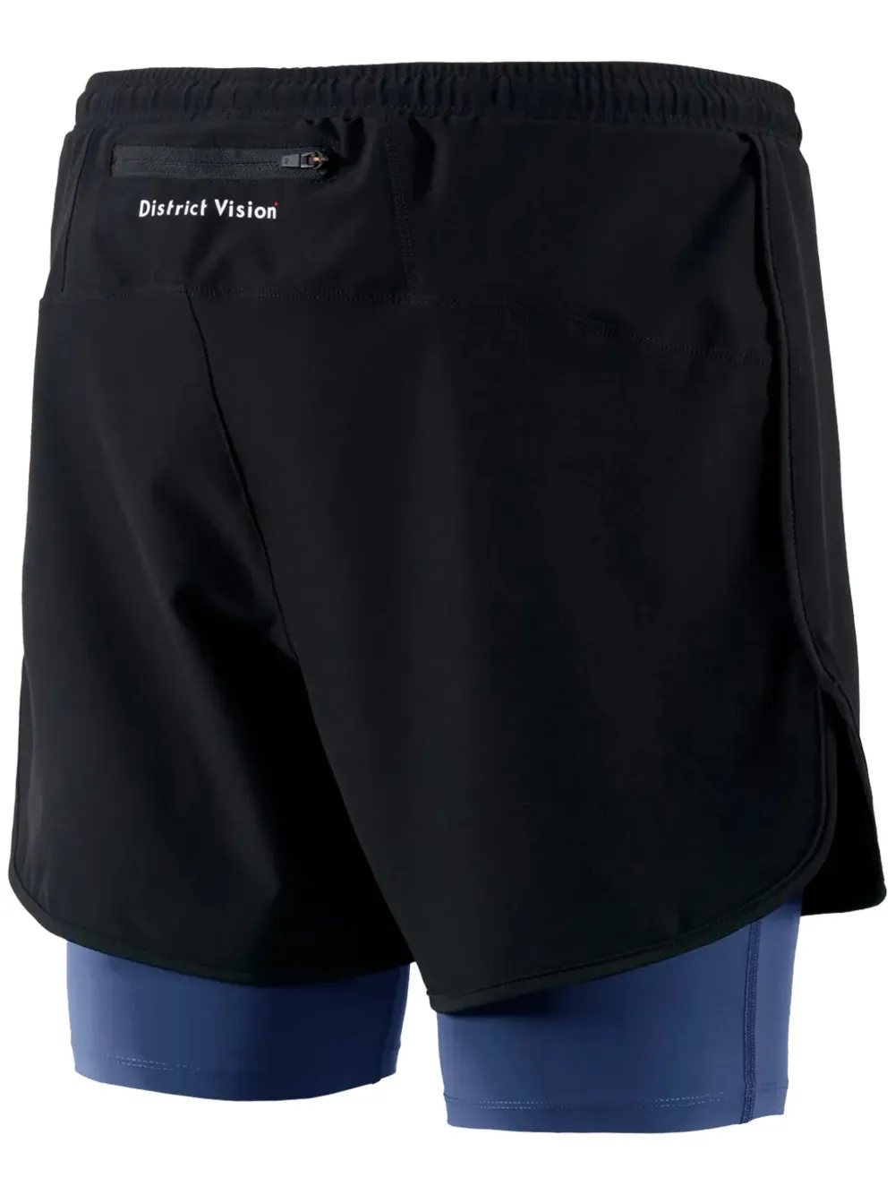 District Vision Shorts met logoprint - Zwart