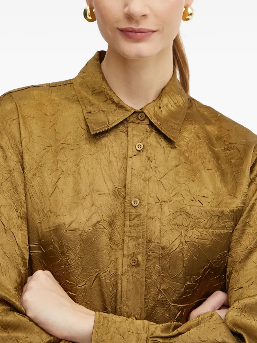 PINKO Blousejurk met puntige kraag Groen