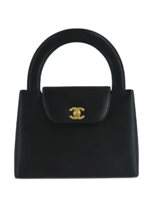 CHANEL Pre-Owned 1997-1999 CC Turn-lock top-handle Bag | Black