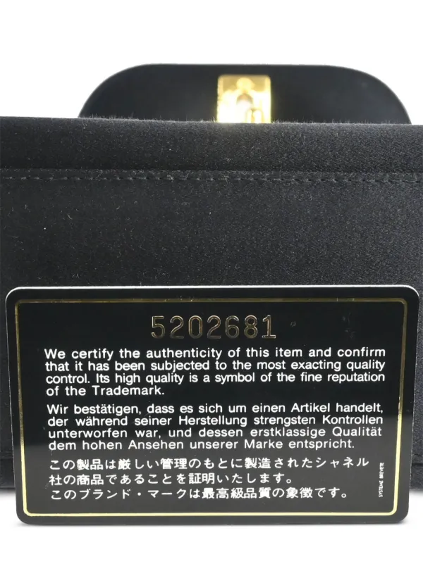 CHANEL Pre-Owned 1998 CC Satin Handbag | Black | FARFETCH