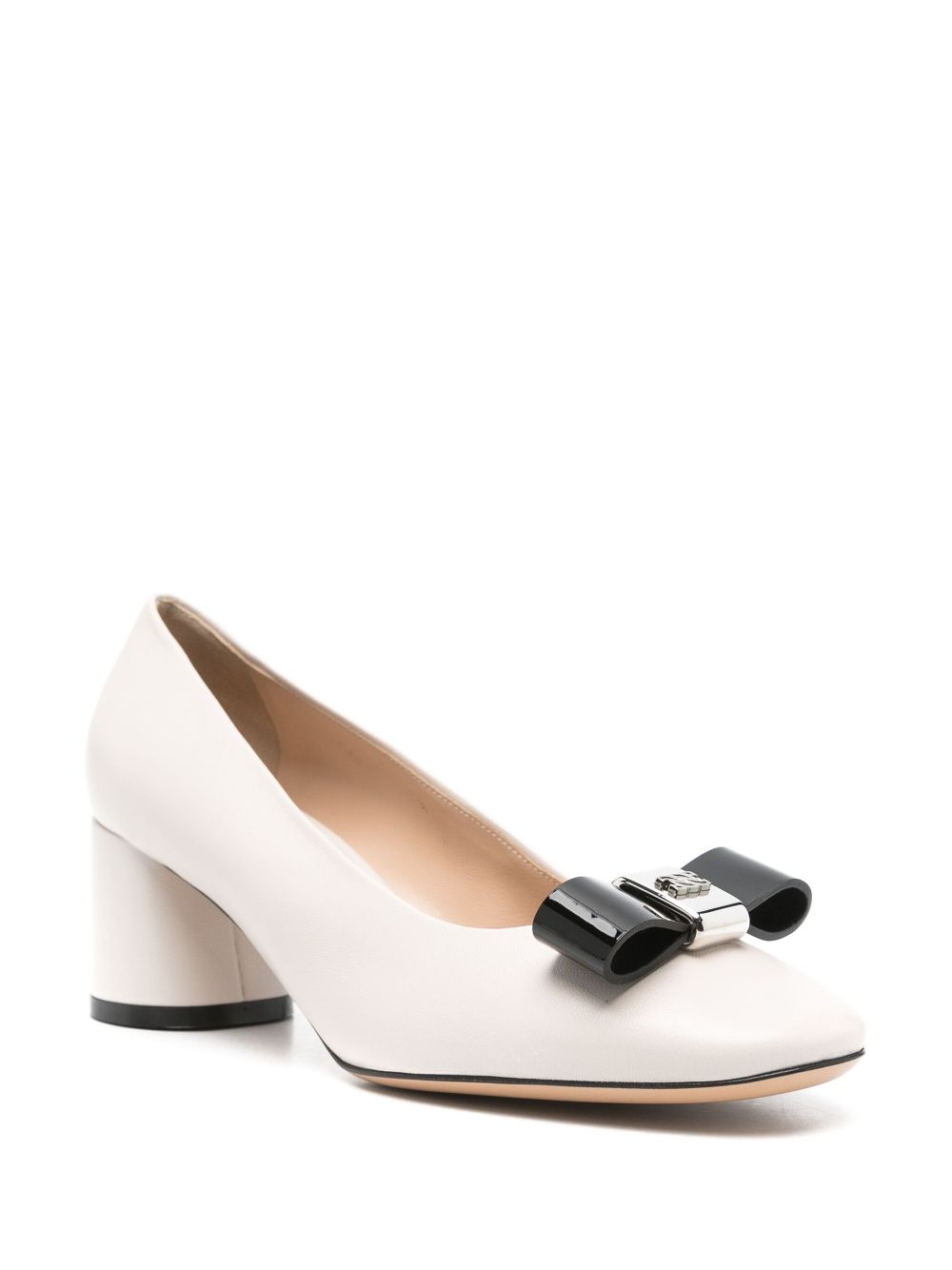 Casadei 55mm bow-detail pumps Neutrals