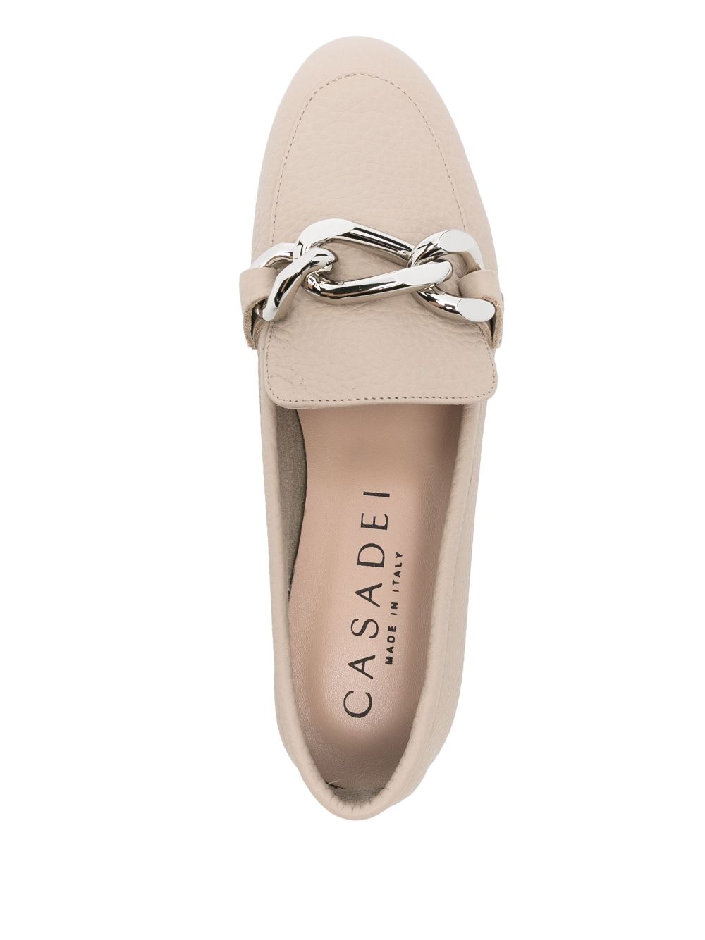 Casadei chain-detail loafers Neutrals