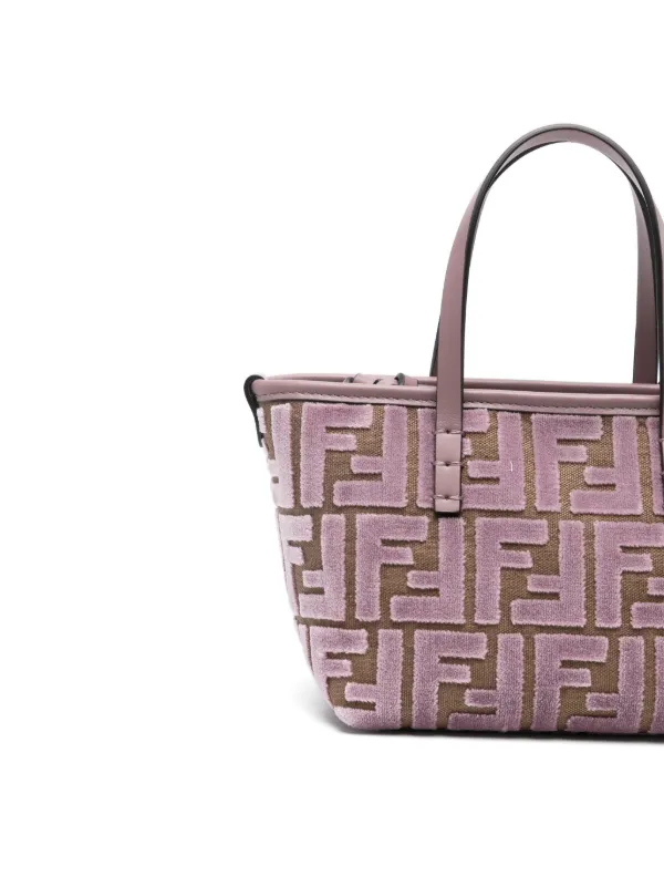【関税&送料込】Fendi Roll Mini Tote Bag In Grainy Leather FENDI Mini Roll Tote Bag | Purple | FARFETCH
