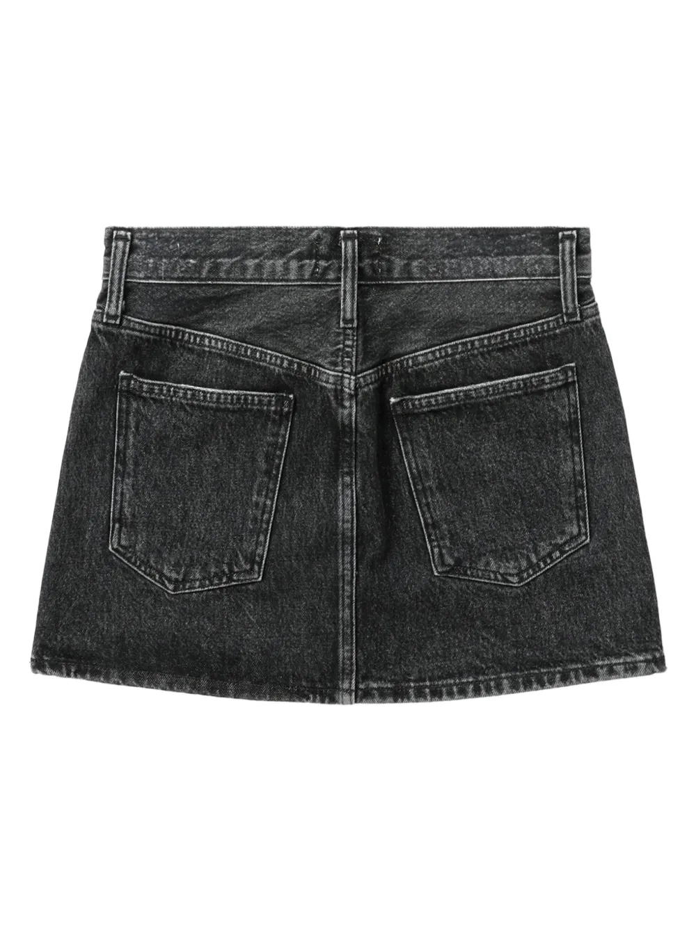 ミニスカート AGOLDE Mini Rib Denim Skirt Overdyed Black A30421207VAP A304 27709519_57607051_1000.jpg