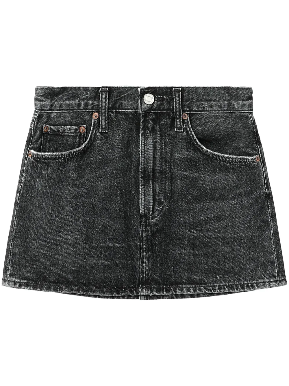 denim mini skirt