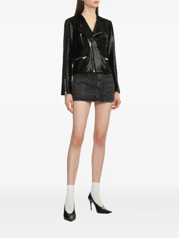 AGOLDE Denim Mini Skirt | Black | FARFETCH