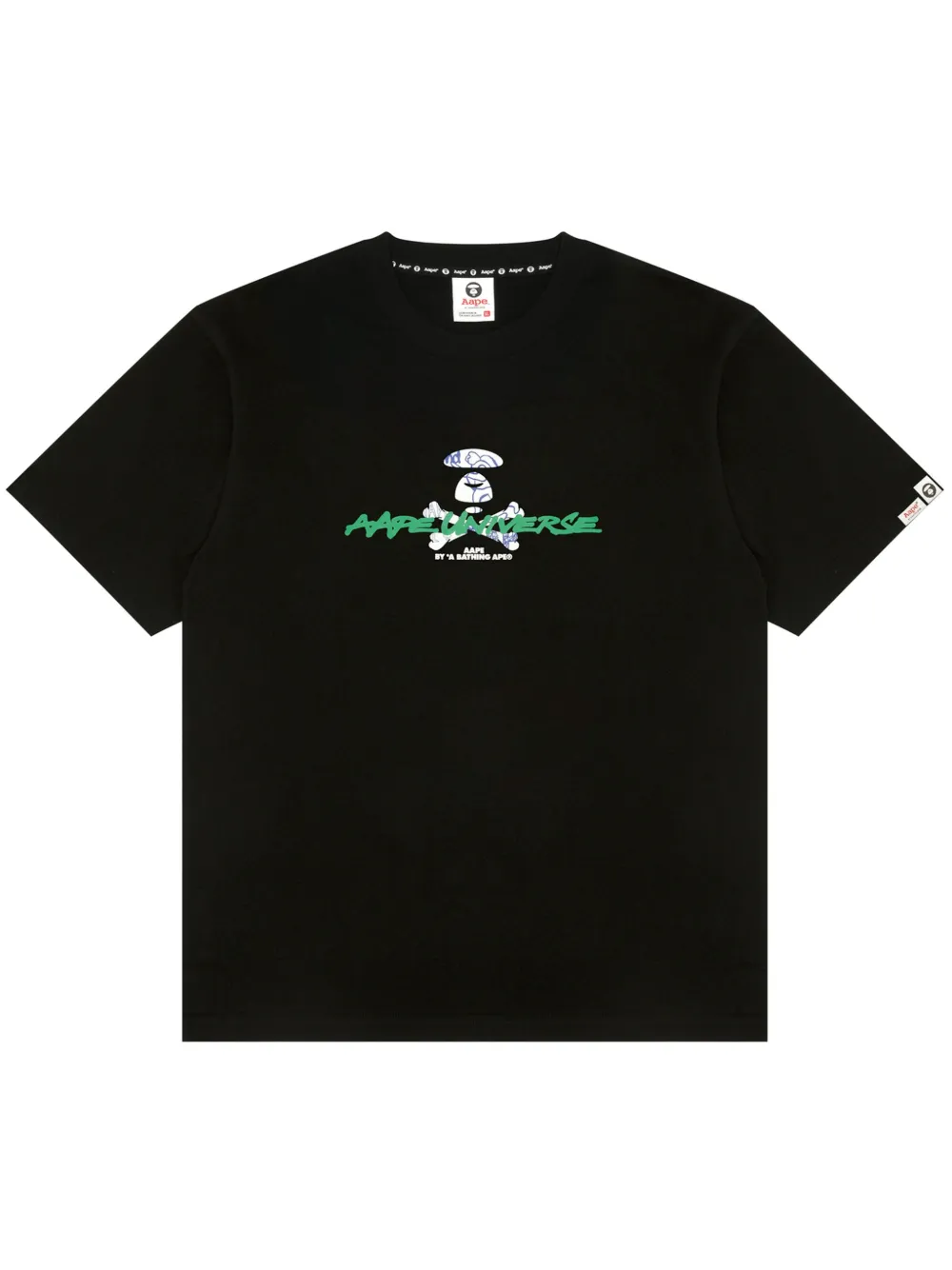 AAPE BY *A BATHING APE® logo-print cotton t-shirt – Black