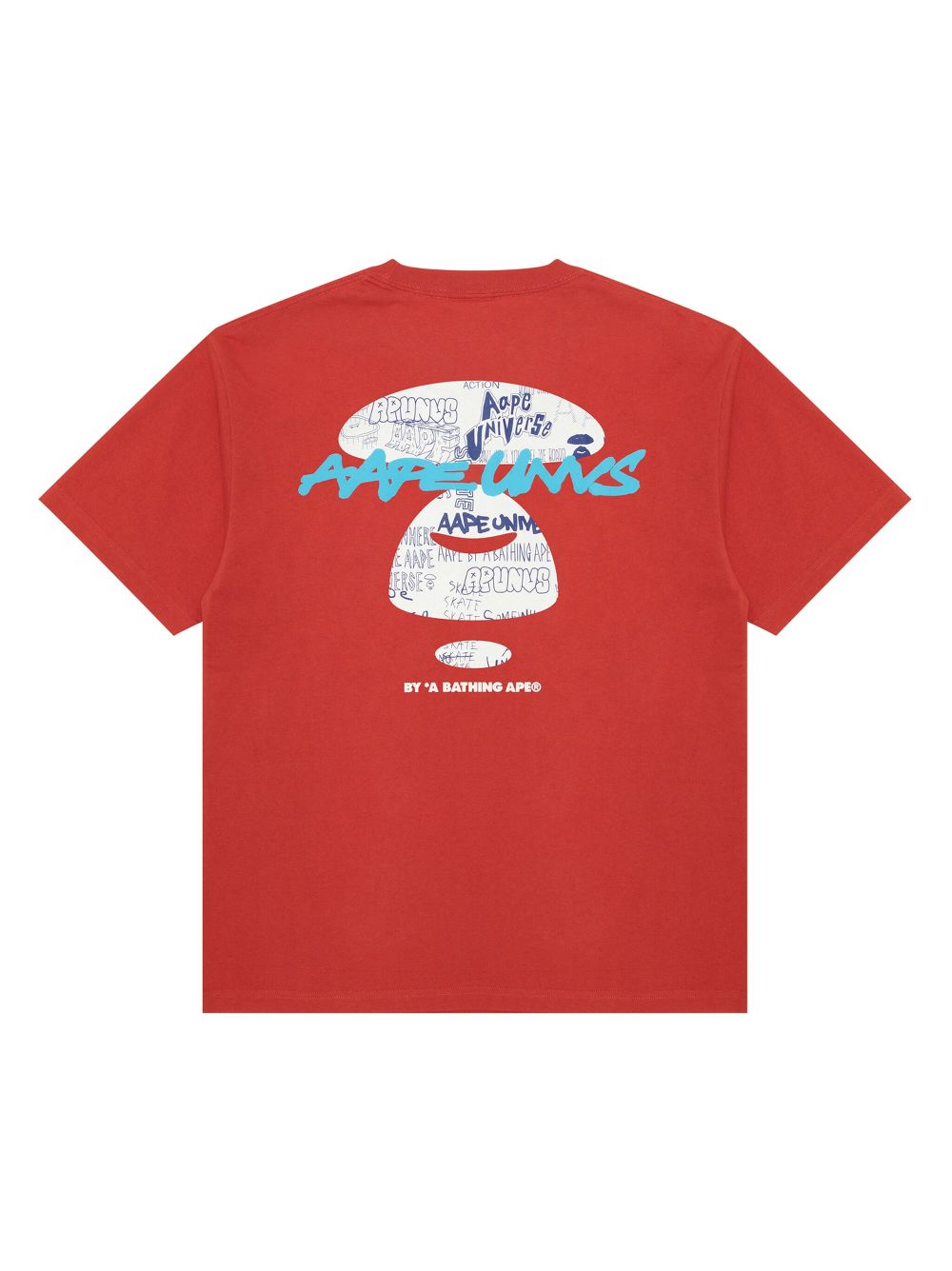 AAPE BY *A BATHING APE Katoenen T-shirt met logoprint - Rood