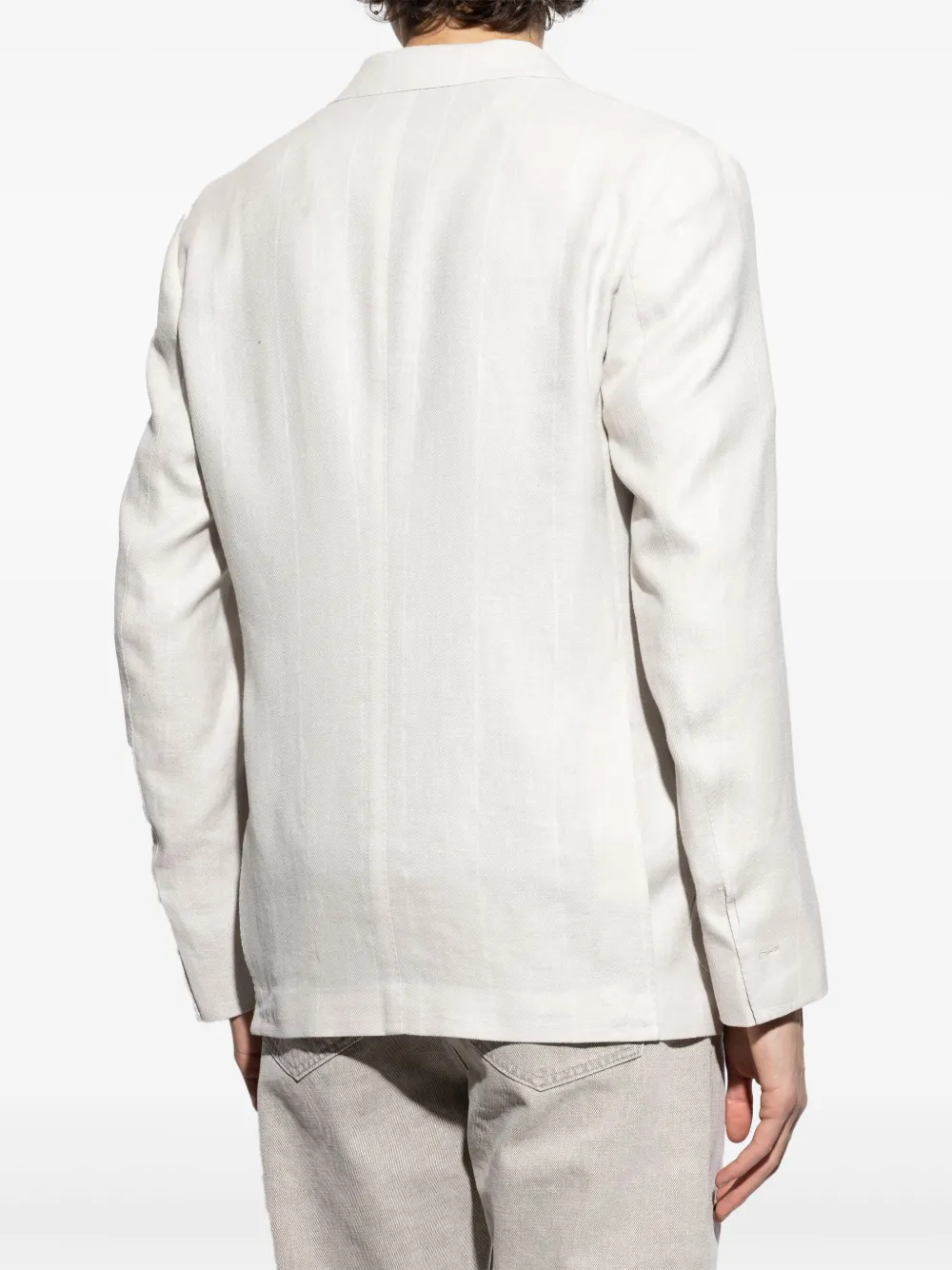 Eleventy Gestreepte blazer Wit