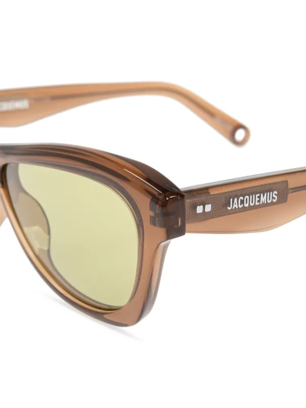 JACQUEMUS サングラス Jacquemus Les Lunettes Capri スクエアサングラス | ブラック