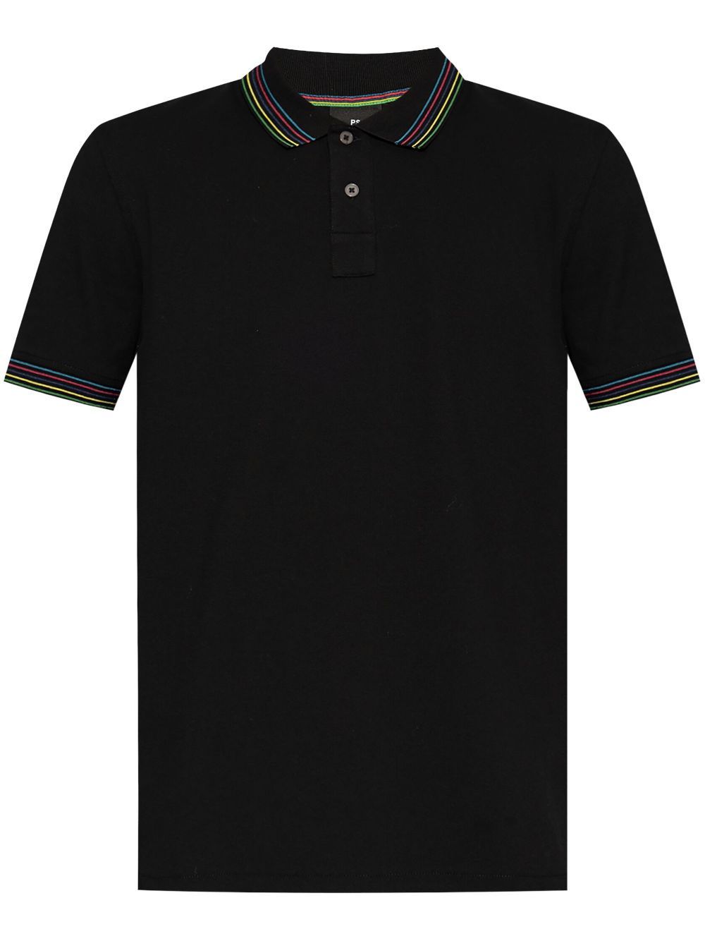 striped-trim polo shirt