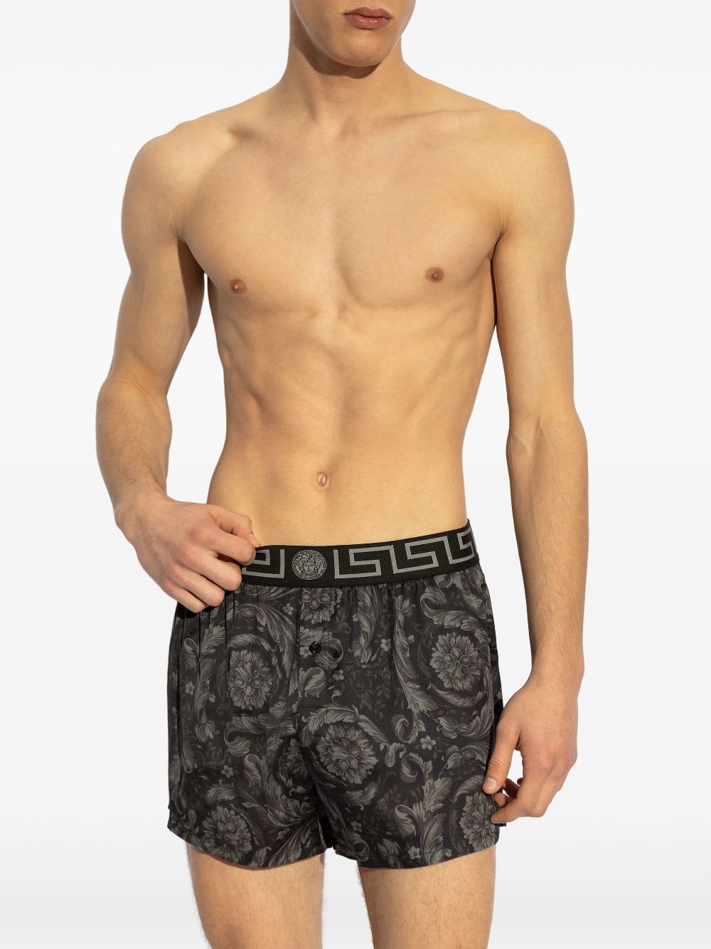 Versace Barocco pyjamashorts - Zwart