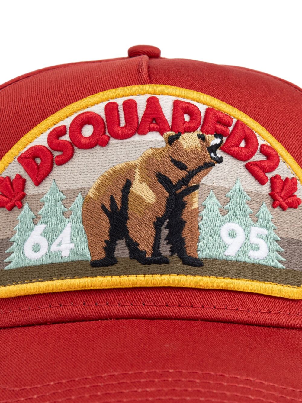 DSQUARED2 logo-embroidered cap - Rood