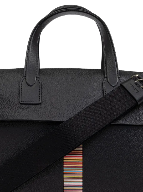 Paul Smith stripe-detailing Laptop Bag | Black | FARFETCH